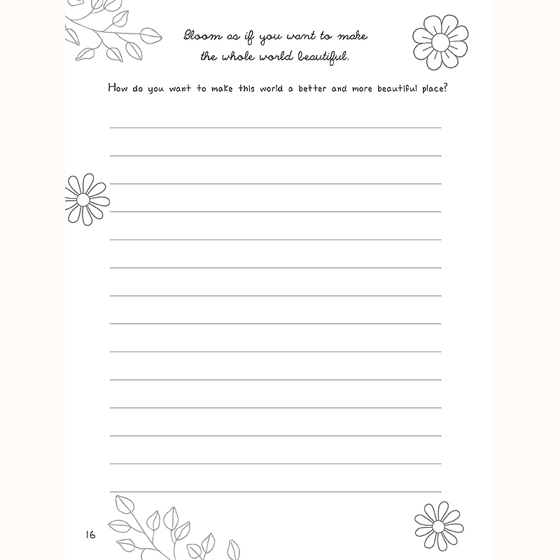 The WIldflower's Journal sample page
