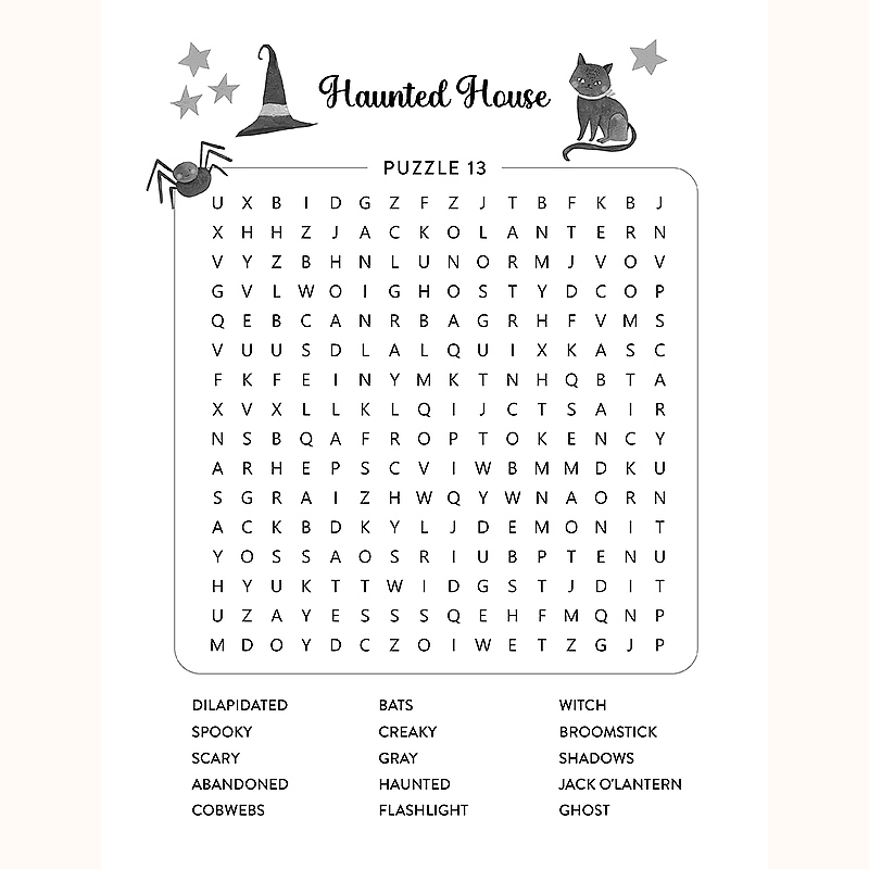 Autumn Word Search Puzzle Book Sample Page